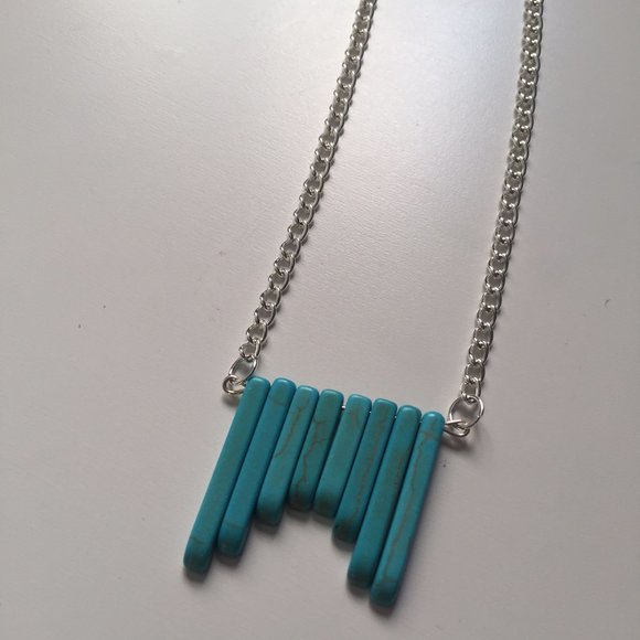 2 for $32 / Reconstituted Turquoise Stone Necklace - Picture 2 of 4